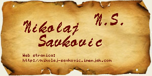 Nikolaj Savković vizit kartica